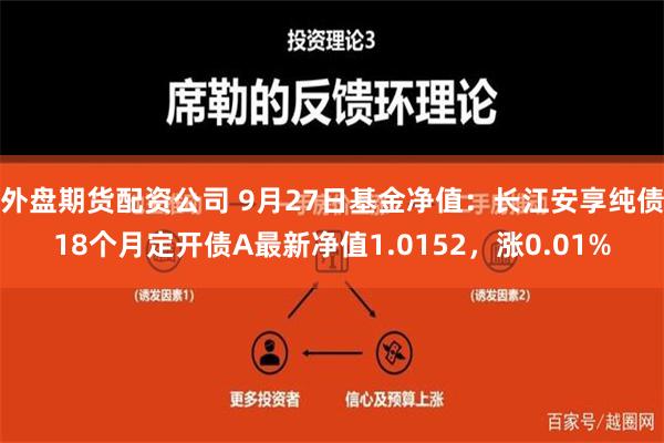 外盘期货配资公司 9月27日基金净值：长江安享纯债18个月定开债A最新净值1.0152，涨0.01%